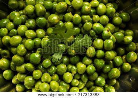 Spicy fried Green Peas pod or chatpata matar falli
