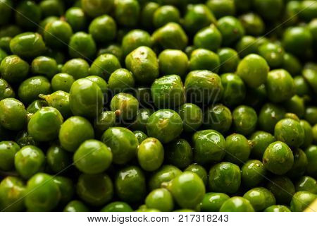 Spicy fried Green Peas pod or chatpata matar falli