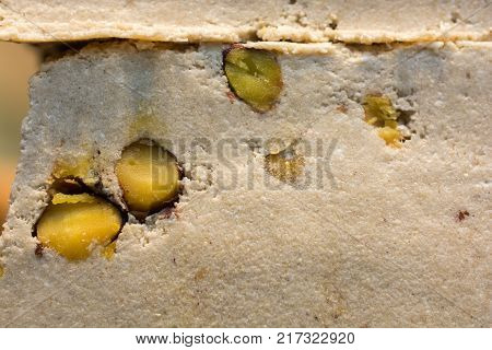 Traditional eastern Halvah a sweet confection made with tahini sesame paste