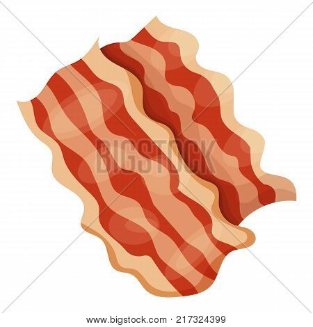 Bacon icon. Cartoon illustration of bacon vector icon for web