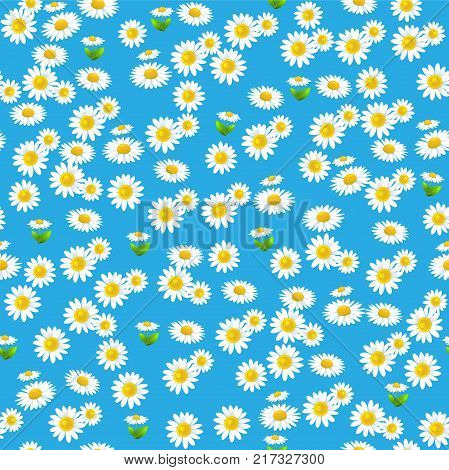 Summer or spring template for design banner, ticket, leaflet, card, poster and so on. Abstract foral seamless pattern.