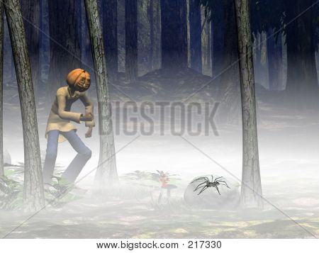 Halloween, dynia Jack z Spider.