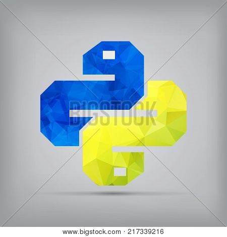 Python Icon isolated on background. Trendy snake vector symbol for web site design or button to mobile app.