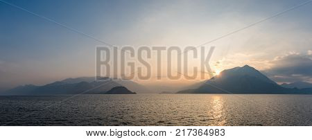 Sunset On Lake Como