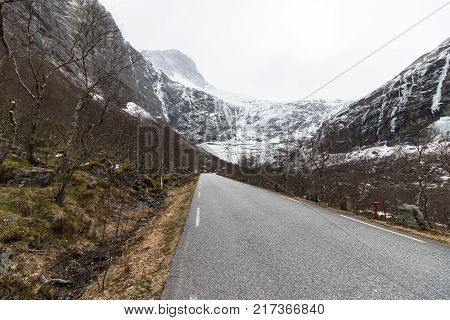 The long winding road Trollstigen is a serpentine mountain road in Rauma Municipality, More og Romsdal county, Norway. It is closed in winter time.