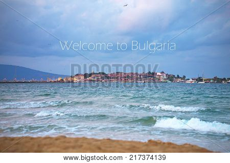 Beautiful Nessebar at sunset, summer, sea, happiness