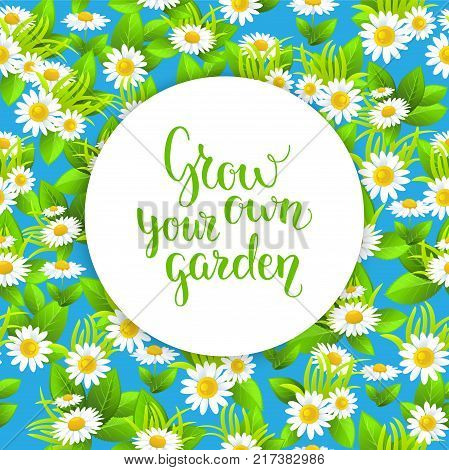 Summer or spring template for design banner, ticket, leaflet, card, poster and so on. Abstract foral seamless pattern.