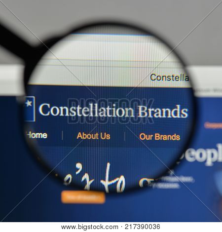 Milan, Italy - August 10, 2017: Constellation Brands Logo On The Website Homepage.