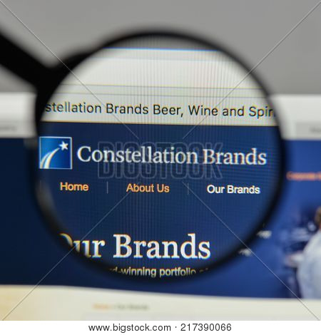Milan, Italy - August 10, 2017: Constellation Brands Logo On The Website Homepage.