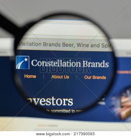 Milan, Italy - August 10, 2017: Constellation Brands Logo On The Website Homepage.