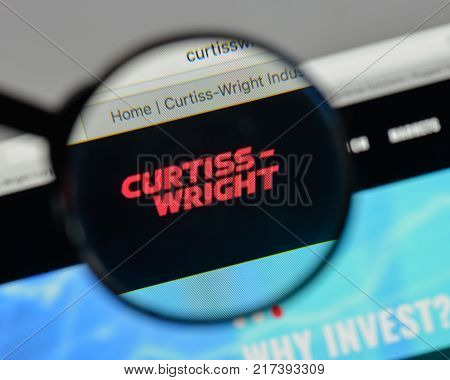 Milan, Italy - August 10, 2017: Curtiss Wright Logo On The Website Homepage.
