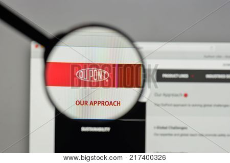 Milan, Italy - August 10, 2017: Dupont. Logo On The Website Homepage.