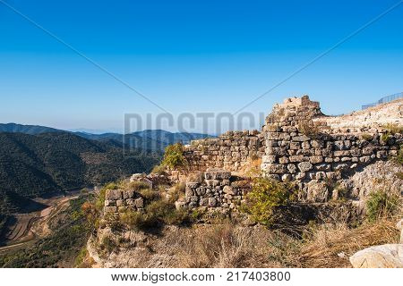 View Of The Romanesque Church Of Santa Maria De Siurana In Siurana Tarragona Catalunya Spain. Copy S