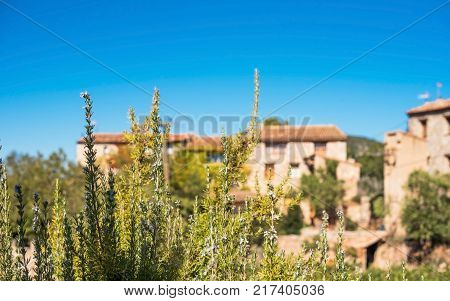 View Of The Romanesque Church Of Santa Maria De Siurana In Siurana Tarragona Catalunya Spain. Copy S
