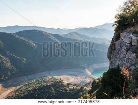 Rocky Landscape In Siurana De Prades Tarragona Spain. Copy Space For Text