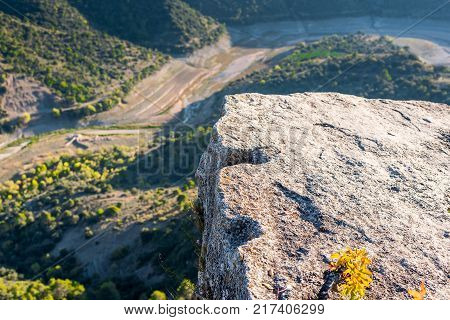 Rocky Landscape In Siurana De Prades Tarragona Spain. Copy Space For Text