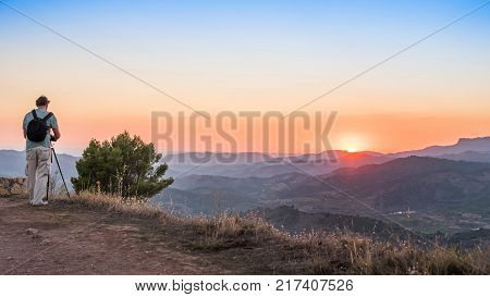 Rocky Landscape In Siurana De Prades, Tarragona, Spain. Copy Space For Text