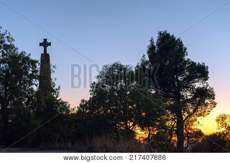 View Of The Romanesque Church Of Santa Maria De Siurana In Siurana, Tarragona, Spain. Copy Space For
