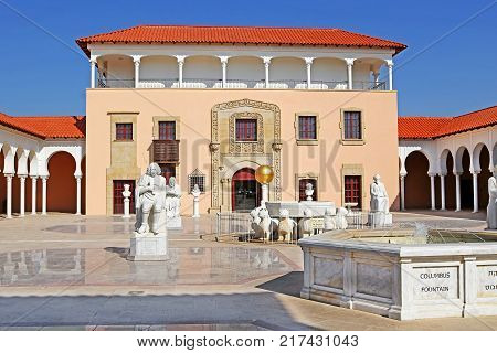 Ralli museum yard in Caesarea, Israel, Middle East