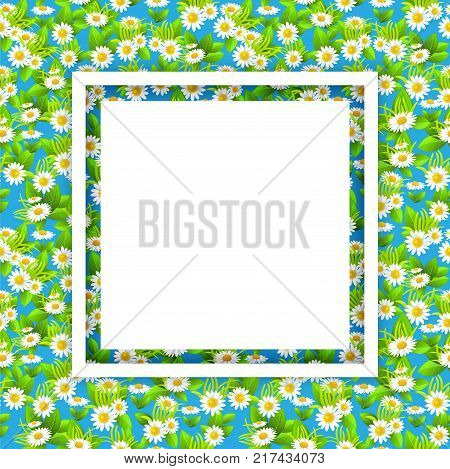Summer or spring template for design banner, ticket, leaflet, card, poster and so on. Abstract foral seamless pattern.