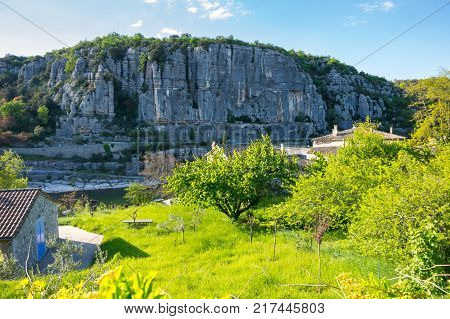 Balazuc is a French commune in the Ardeche department in the Auvergne-Rhone-Alpes region of southern France. The village is a member of The most beautiful villages in France Association