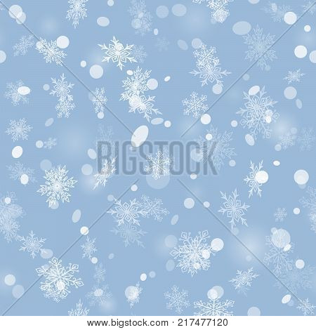 Snowflakes vector icons frozen frost star Christmas decoration snow winter flakes elemets Xmas holiday design. Winter snow traditional beautiful star ornament seamless patetrn