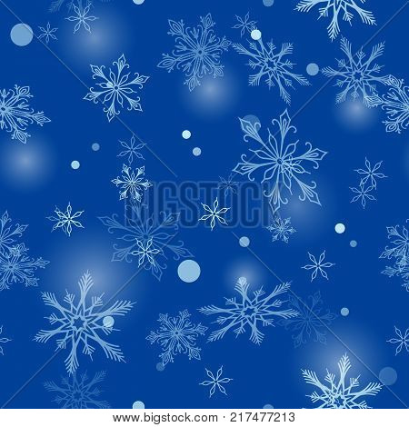 Snowflakes vector icons frozen frost star Christmas decoration snow winter flakes elemets Xmas holiday design. Winter snow traditional beautiful star ornament seamless patetrn