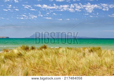 Maria Island as seen from Raspins Beach in Orford - Tasmania, Australia