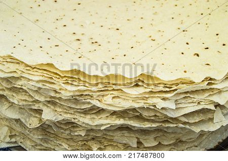 fine dough bread, yufka bread, dry baked dough, turkish yufka bread,world bread types