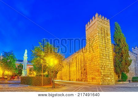 Spain Square (plaza De Espana)is A Square In The Maria Luisa Park, In Seville.