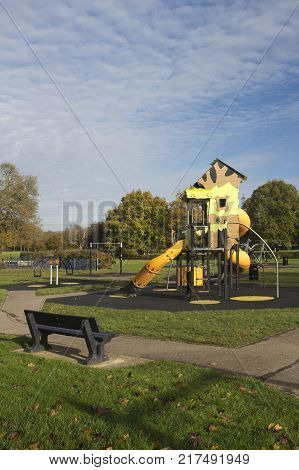 Children's Playground in Wickford Memorial Park Essex England