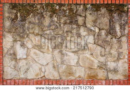 The Wall Of Cinder Blocks Is Painted White. Background Texture