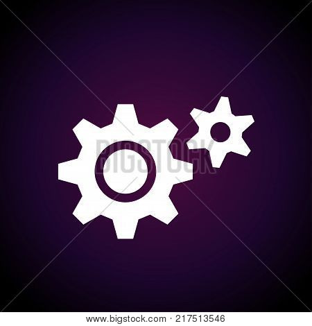 simple gear icon. stock vector illustration for design