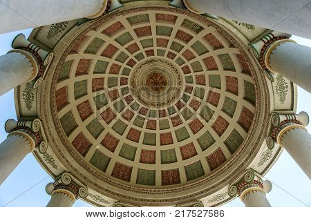 Detail of the Monopteros temple in the English Garden in Munich Germany