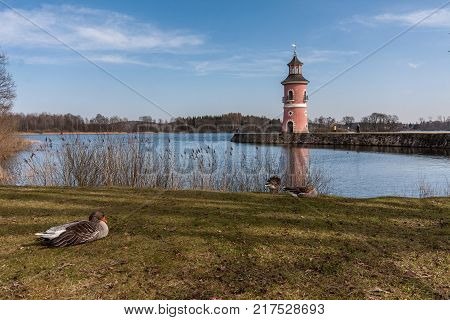 Castle Moritzburg near Dresden in Saxonia in Germany