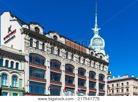 St. Petersburg, Russia - June 4 2017. The building of the old trading company Esders and Schieifals
