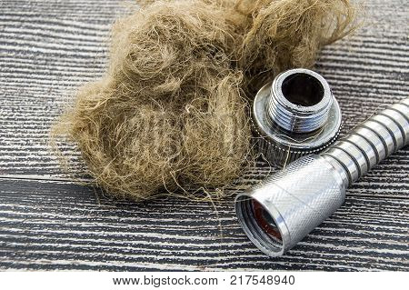 water plumbing is used to prevent water leaks, hemp rope,