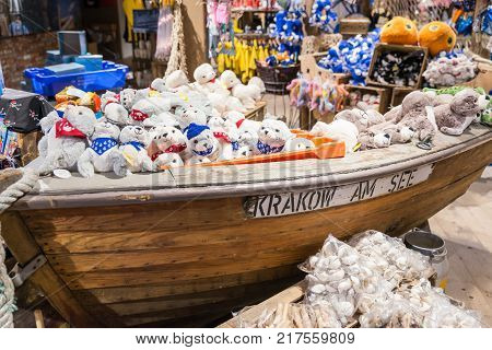 Germany / Koserow - October 21, 2017: Shop Karls in Koserow - Cracow AM see