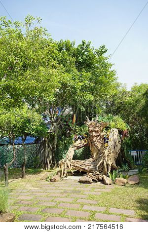 PATHUM THANI THAILAND - November 04 2017: Inside view of the fun park named Dream World in Pathum Thani Thailand. It's the most popular amusement park in Thailand.