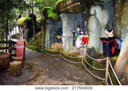 Genting Highlands, Malaysia - November 2, 2017: Chin Swee Caves Temple