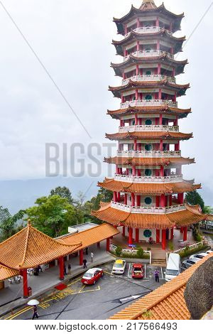 Genting Highlands, Malaysia - November 2, 2017: Chin Swee Caves Temple
