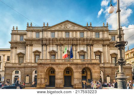 Facade Of Villa Serbelloni Hotel In Bellagio, Lake Como, Italy