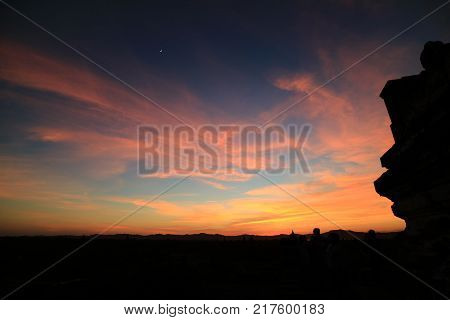Colors of sunset in  India  .It very beautifull