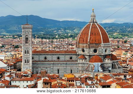 Florence Cathedral viewed from Tower of Arnolfo at Palazzo Vecchio
