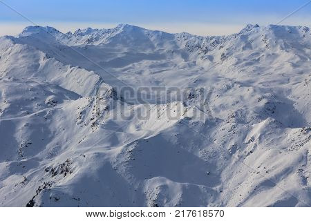 winter mountain landscape. Region Axamer Lizum Austria