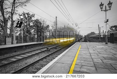 Speed train on the Great Western Mainline out of London