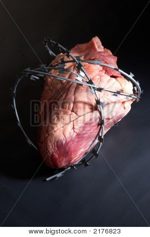 Hjerte sår pigtråd.