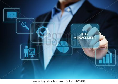 Risk Management Strategy Plan Finance Investment Internet Business Technology Concept.