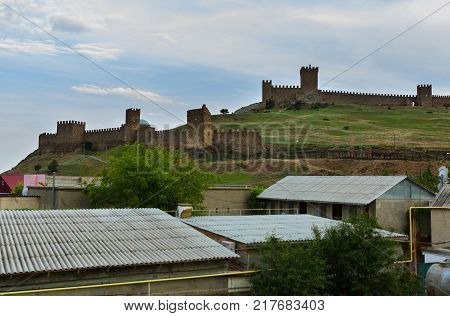 Sudak, Russia - June 06, 2016: Genoese fortress - fortress in the city of Sudak