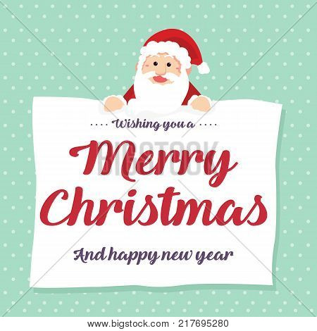 Merry Christmas And Happy New Year Vector Illustration